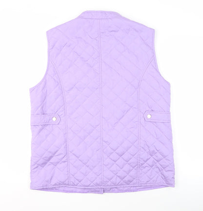 David Barry Women's Purple Quilted Waistcoat Size 16