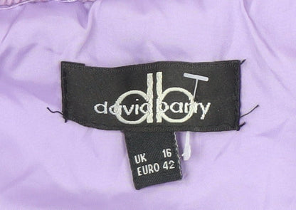 David Barry Women's Purple Quilted Waistcoat Size 16