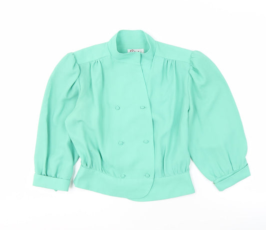 Womens UK Size 12 Berkertex Green Basic Blouse