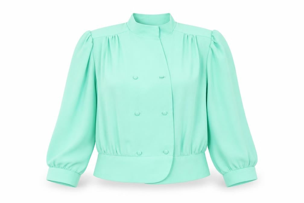 Womens UK Size 12 Berkertex Green Basic Blouse