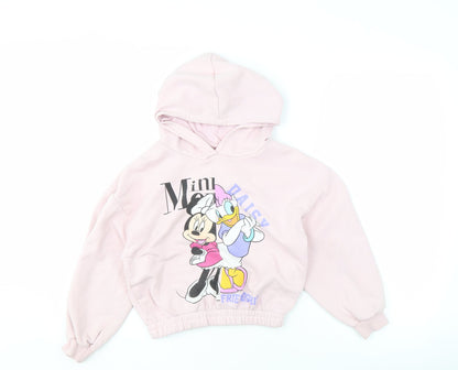 George Girls Pink Disney Hoodie 7-8 Years Pullover Style