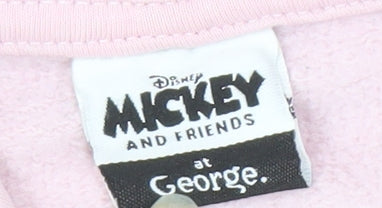 George Girls Pink Disney Hoodie 7-8 Years Pullover Style