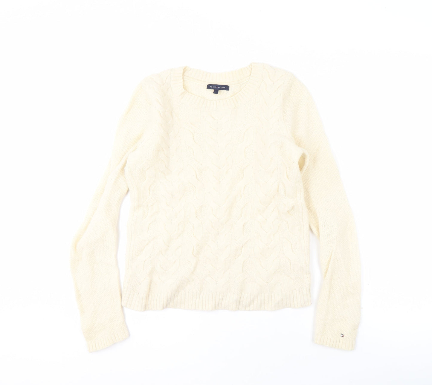 Womens UK Size S Tommy Hilfiger Ivory Pullover Jumper
