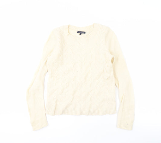 Womens UK Size S Tommy Hilfiger Ivory Pullover Jumper