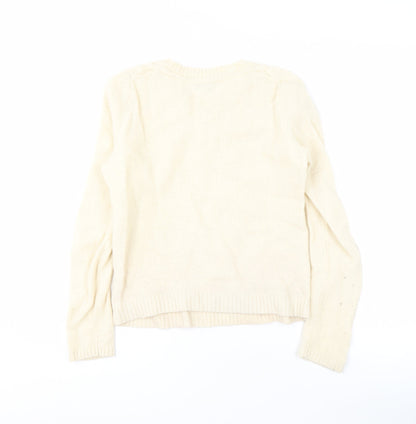 Womens UK Size S Tommy Hilfiger Ivory Pullover Jumper