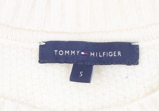 Womens UK Size S Tommy Hilfiger Ivory Pullover Jumper