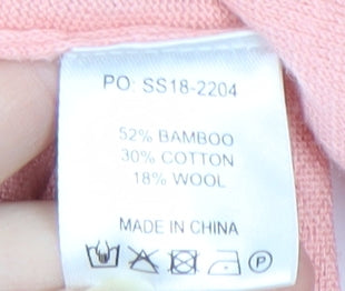 Hush Women's Pink V-Neck Knit Pullover Jumper