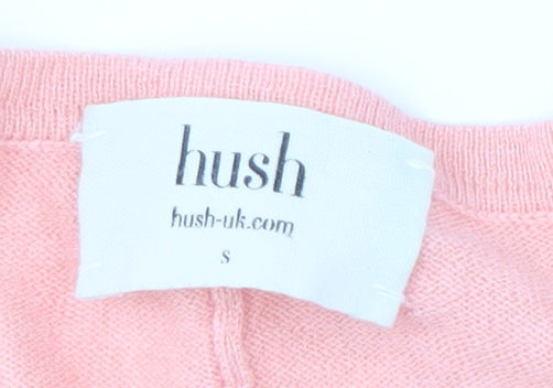 Hush Women's Pink V-Neck Knit Pullover Jumper
