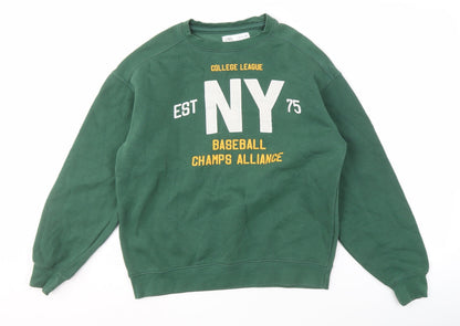 Zara Boys Green Graphic Print Sweatshirt 13-14 Years