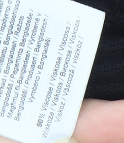 VILA Black Pullover Jumper M Unisex High Neck Knit