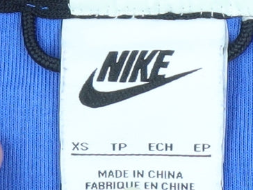 Mens UK Size XS Nike Blue Full Zip Hoodie