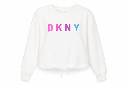 Womens UK Size 10 DKNY White Pullover Sweatshirt