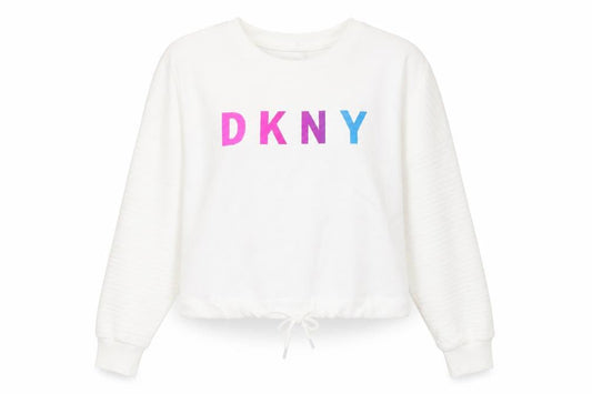 Womens UK Size 10 DKNY White Pullover Sweatshirt