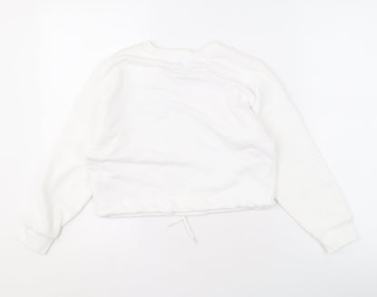 DKNY Women's White Pullover Sweatshirt Size 10