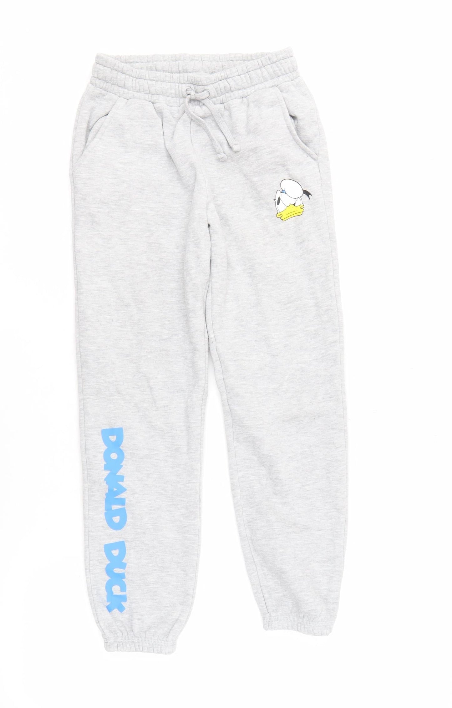 Disney Girls Grey Jogger Trousers 9-10 Years - Donald Duck
