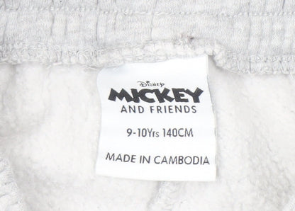 Disney Girls Grey Jogger Trousers 9-10 Years - Donald Duck