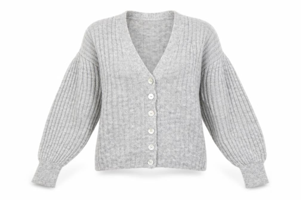 Womens UK Size M MNG Grey Cardigan Jumper