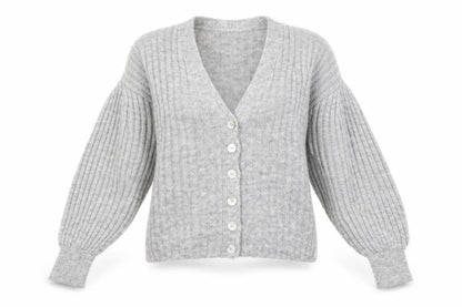 Womens UK Size M MNG Grey Cardigan Jumper