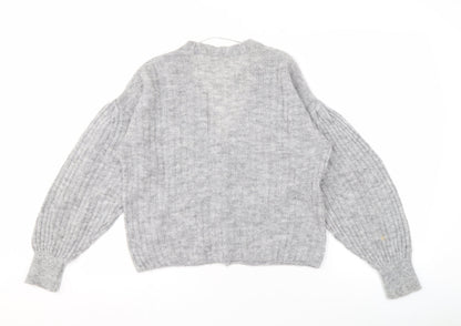 Womens UK Size M MNG Grey Cardigan Jumper