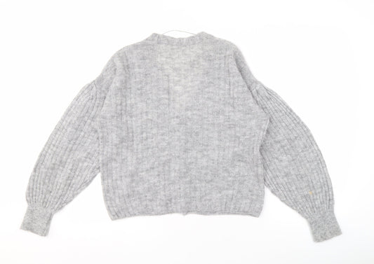 Womens UK Size M MNG Grey Cardigan Jumper