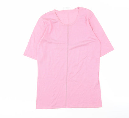 Basler Women's Pink Silk Blend Knit Top Size 8