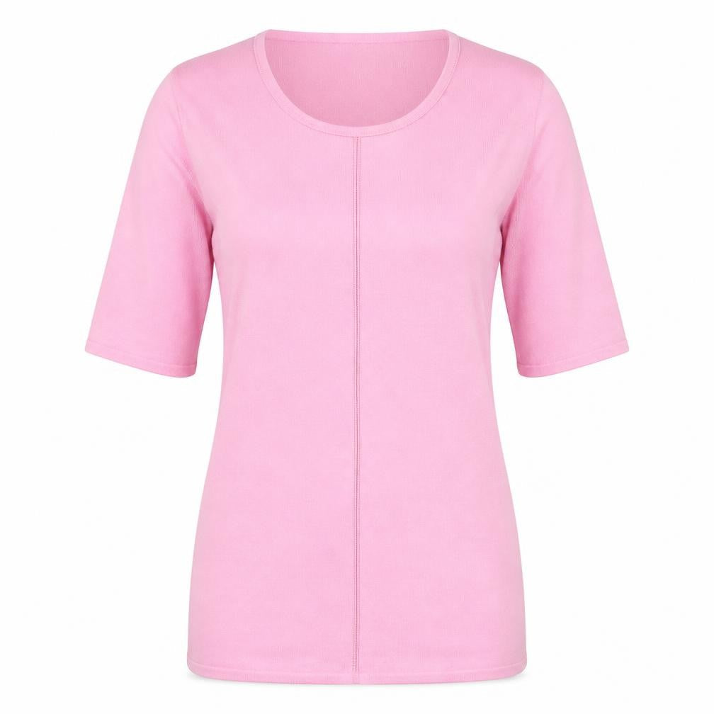 Womens UK Size 8 Basler Pink Basic T-Shirt