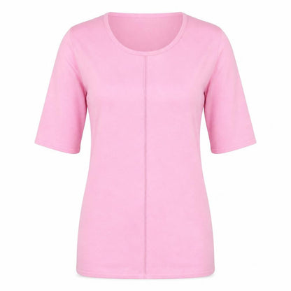 Womens UK Size 8 Basler Pink Basic T-Shirt