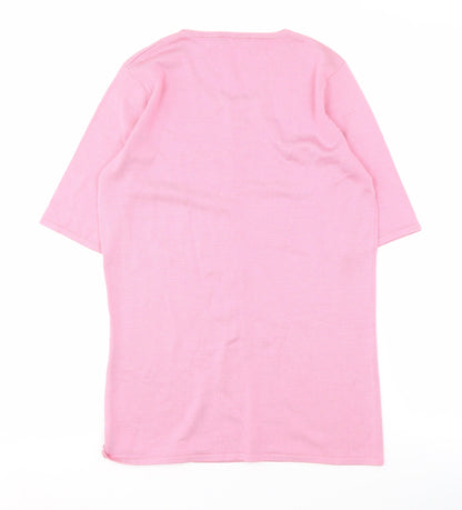 Basler Women's Pink Silk Blend Knit Top Size 8