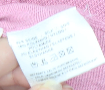 Basler Women's Pink Silk Blend Knit Top Size 8