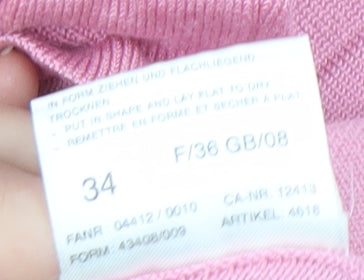 Basler Women's Pink Silk Blend Knit Top Size 8