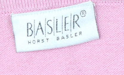 Basler Women's Pink Silk Blend Knit Top Size 8