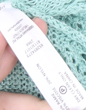 Jasper Conran Women's Green Open-Knit Cape M/L