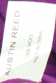 Austin Reed Men's Purple Wool V-Neck Vest L