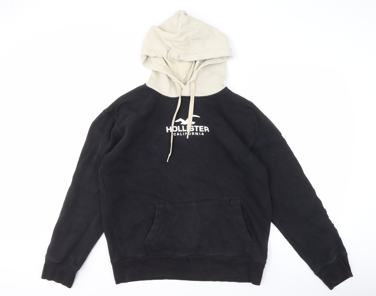 Mens UK Size M Hollister Black Pullover Hoodie