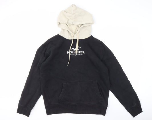 Mens UK Size M Hollister Black Pullover Hoodie