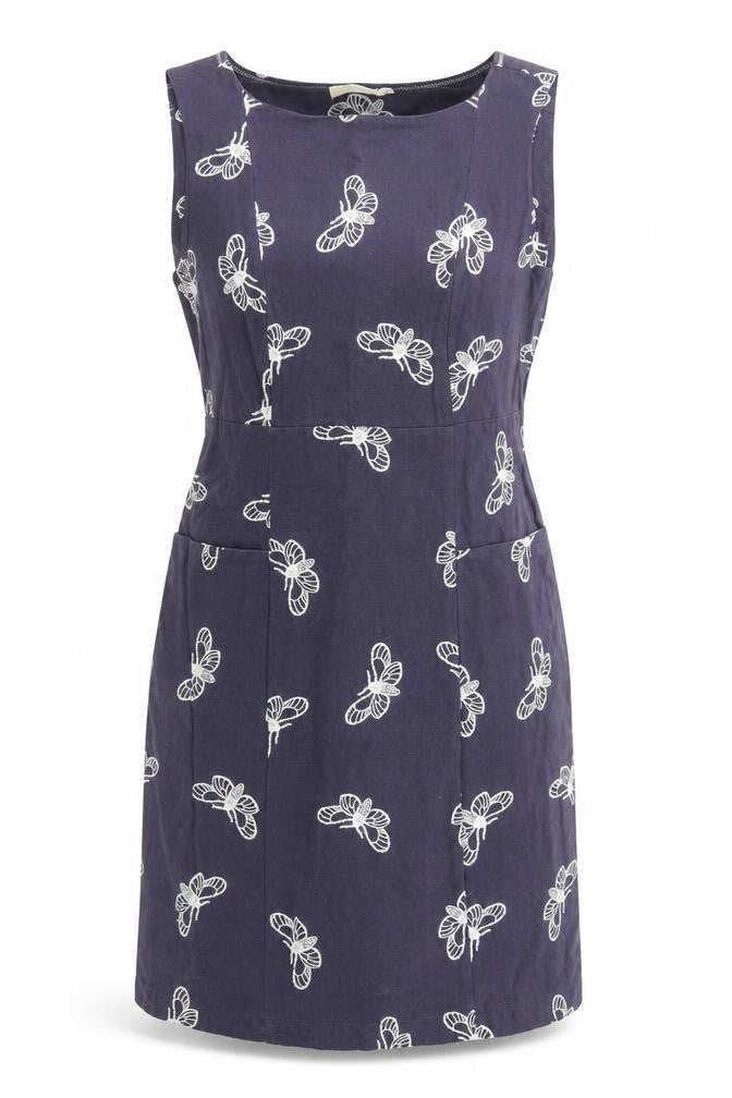 White Stuff Women's Purple Butterfly Shift Dress