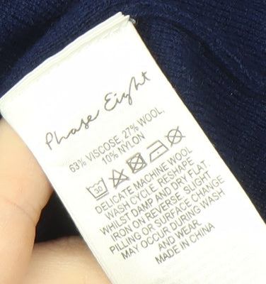Womens UK Size 12 Phase Eight Blue Pullover Jumper