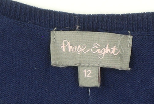 Womens UK Size 12 Phase Eight Blue Pullover Jumper