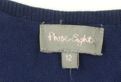 Womens UK Size 12 Phase Eight Blue Pullover Jumper
