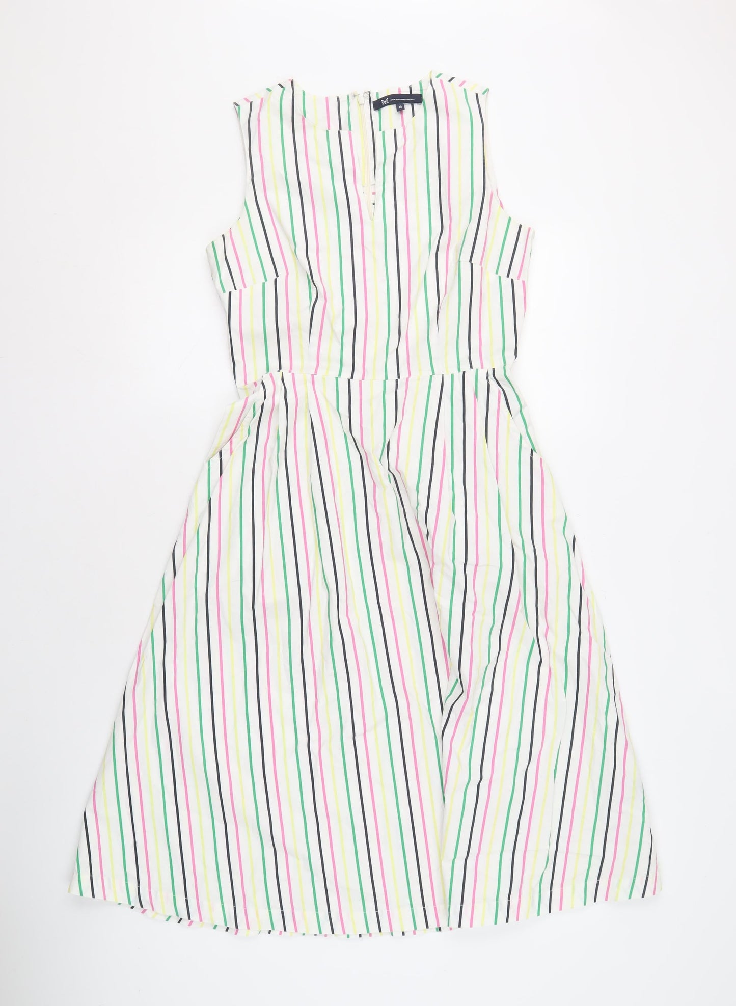 Crew Clothing Women's Multicoloured Striped Dress Size 8