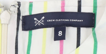 Crew Clothing Women's Multicoloured Striped Dress Size 8