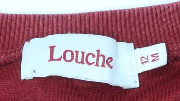 Louche Women's Red Pullover Sweatshirt Size 12