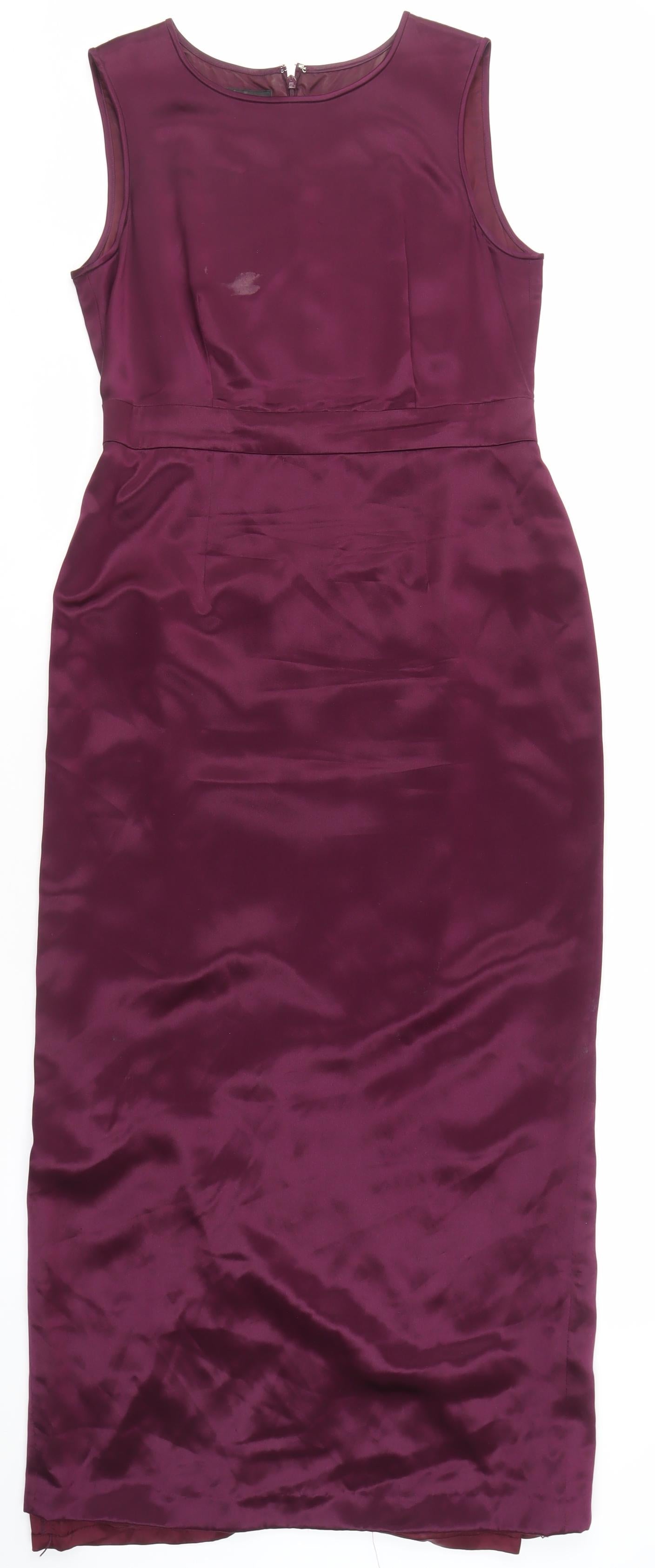 August Silk Women's Purple Formal Silk Dress, Size 8