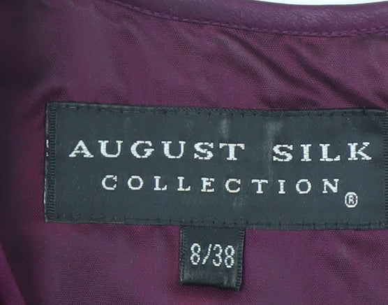August Silk Women's Purple Formal Silk Dress, Size 8