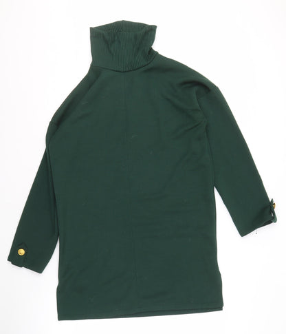 River Island Green Women's Roll Neck Sweatshirt Size 12
