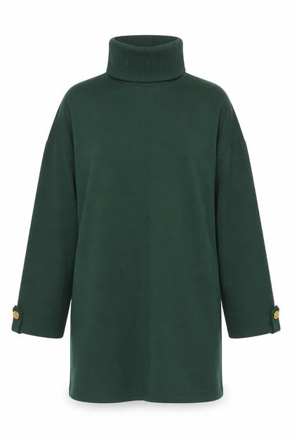 River Island Green Women's Roll Neck Sweatshirt Size 12