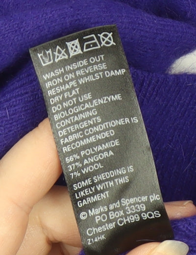 Womens UK Size 10 Marks and Spencer Purple Pullover Jumper