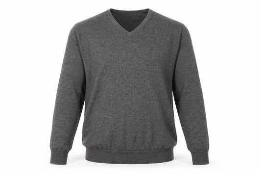 Kustom Kit Men's Grey V-Neck Pullover Jumper M