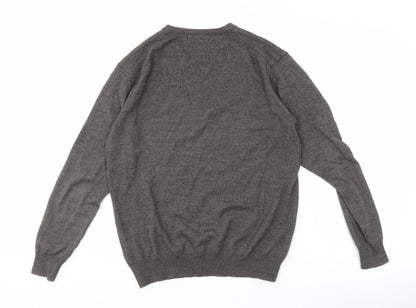 Kustom Kit Men's Grey V-Neck Pullover Jumper M