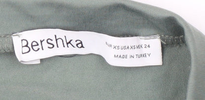 Bershka Women's XS Green Pencil Skirt